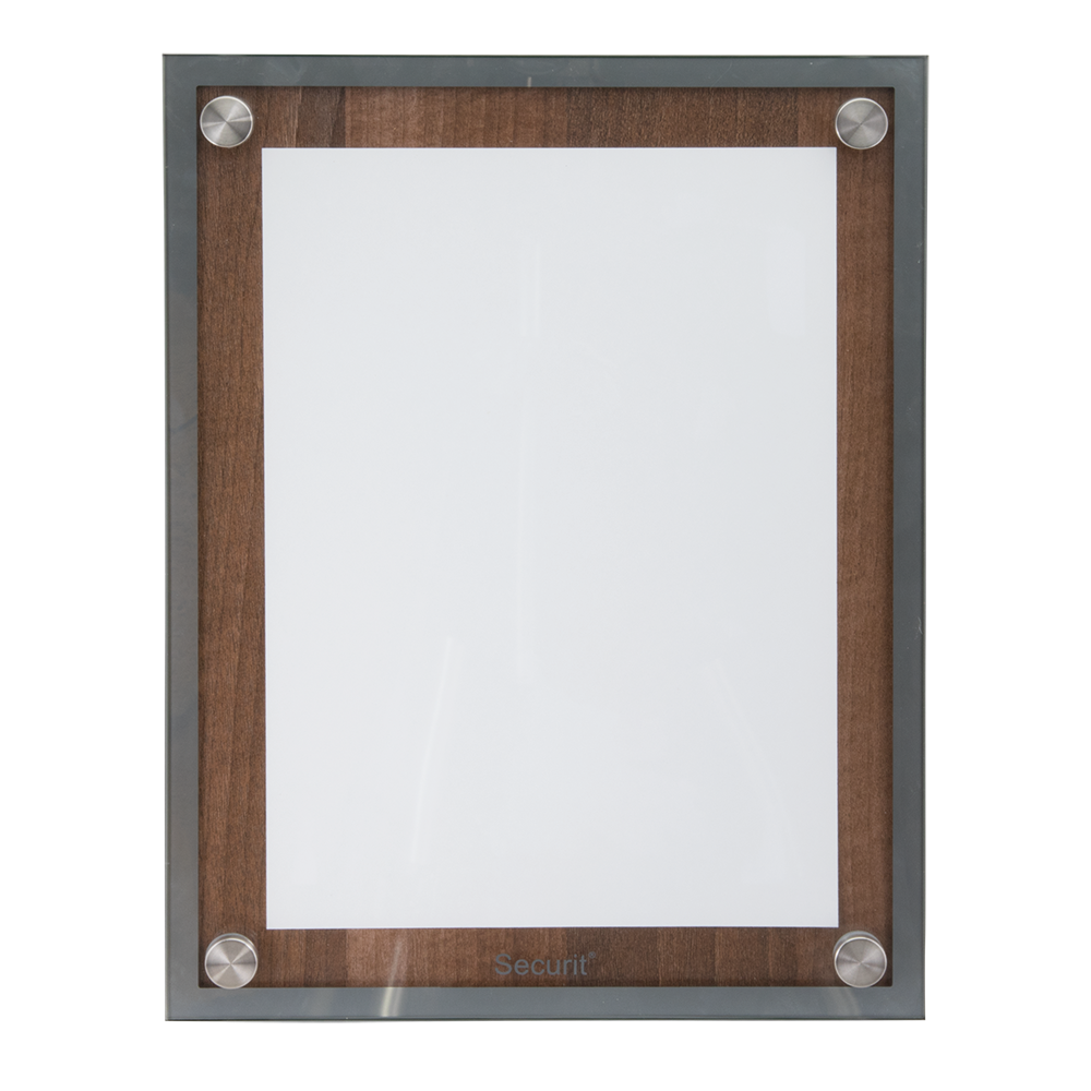 Informationsdisplay, A4, valnød, Securit CLASS STAR, (1 stk.)