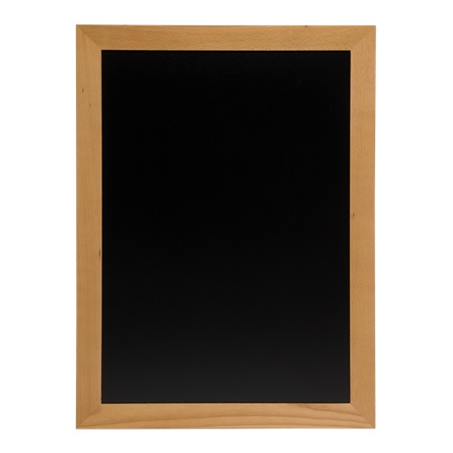 Vægskilt til kridtmarkere i ramme, Securit, 67x56 cm, gummitræ/PP, teakfarvet/sort, (1 stk.)