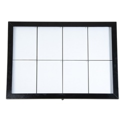 LED Lys-displaykasse, Securit, "Black Star", XXL, inkl. strømstik, 8xA4, 92x67x5,5 cm, hammerlakeret stål/glas, sort, (1 stk.)