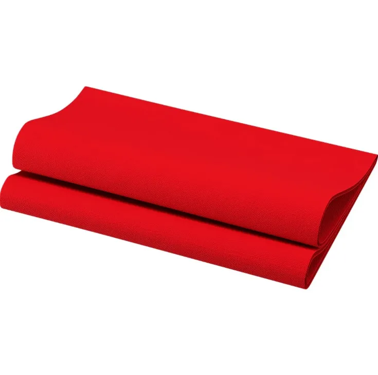 Middagsserviet, 1/4 fold, 40x40cm, rød, airlaid, (600 stk.)