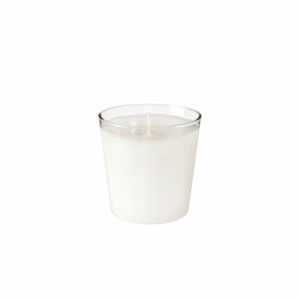 Fyrfadslys i glas, 6,5x6,5cm, 30 timer, Switch & Shine Refill, hvid, Duni, (12 stk.)