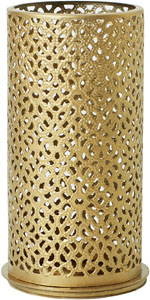 Fyrfadslysholder, metal, 140x75mm, Bliss guld, Duni, (4 stk.)
