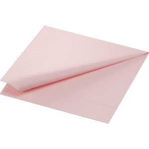 Serviet, 3-lags, 33x33cm, Mellow Rose/lyserød, Duni, (1000 stk.)