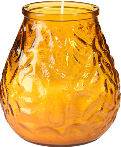 Glaslys, 100x100mm, Venezia AMBER, Duni, (12 stk.)