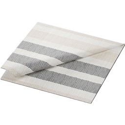 Middagsserviet, 3-lags, 40x40cm, Rigato sort, Duni, (1000 stk.)