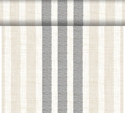 Kuvertløbere/bordløbere, Tete-A-Tet, Dunicel, 0,4x24m, Rigato sort, Duni, (4 stk.)