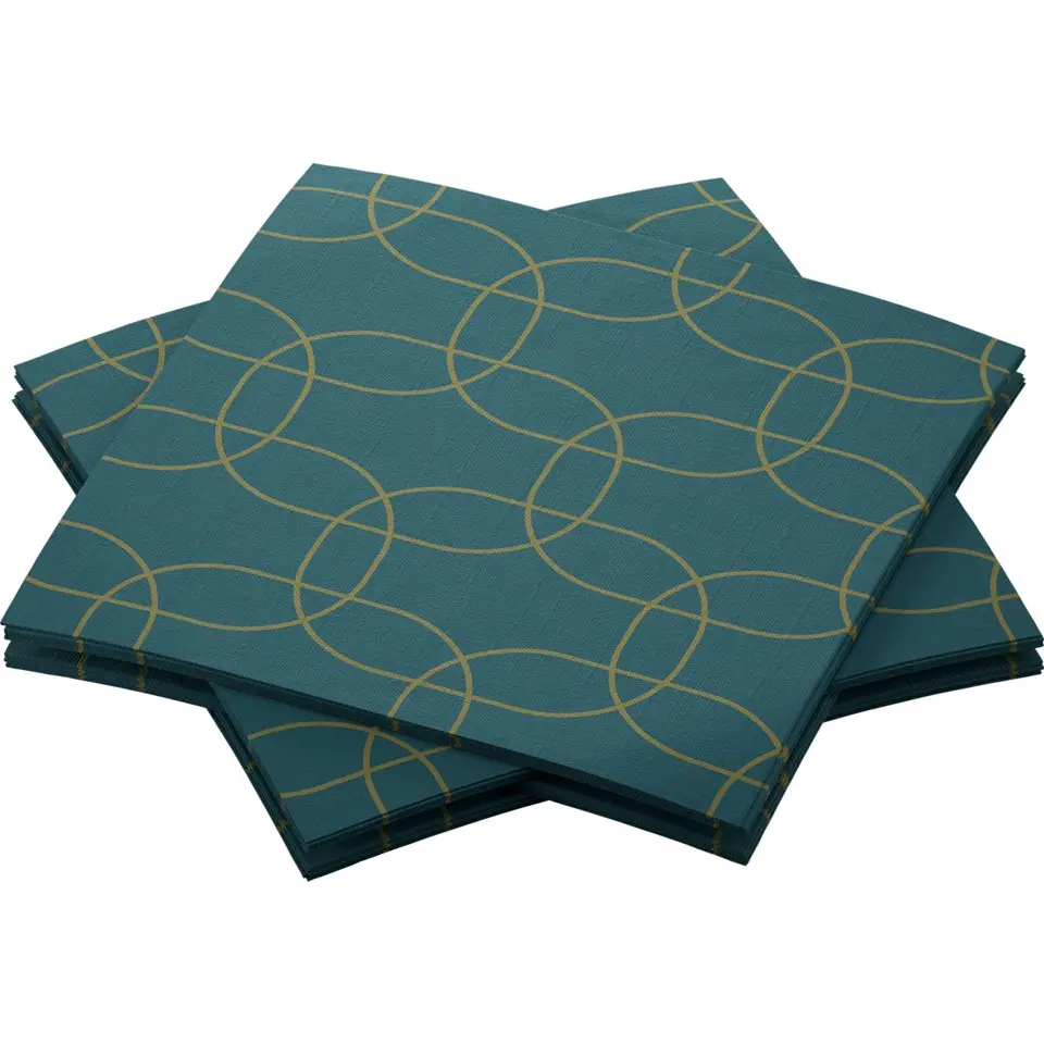 Serviet, Dunisoft, 20x20cm, "Golden Deco", Duni, (2880 stk.)