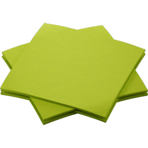Serviet, bio, Dunisoft, 20x20cm, kiwi, Duni, (2880 stk.)